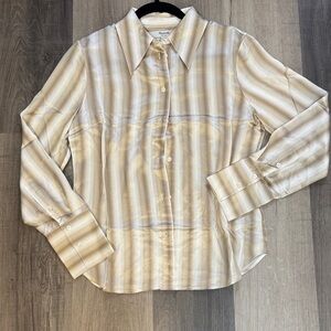 Madewell Cream Silk Blouse Size : 6